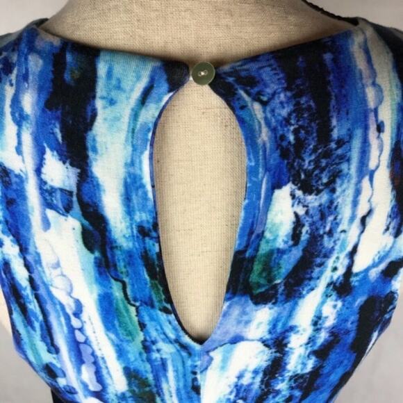 Felicity & Coco Tie Dye Maxi Dress Fit & Flare Kaley Womens Size SM Keyhole Back - Picture 5 of 8